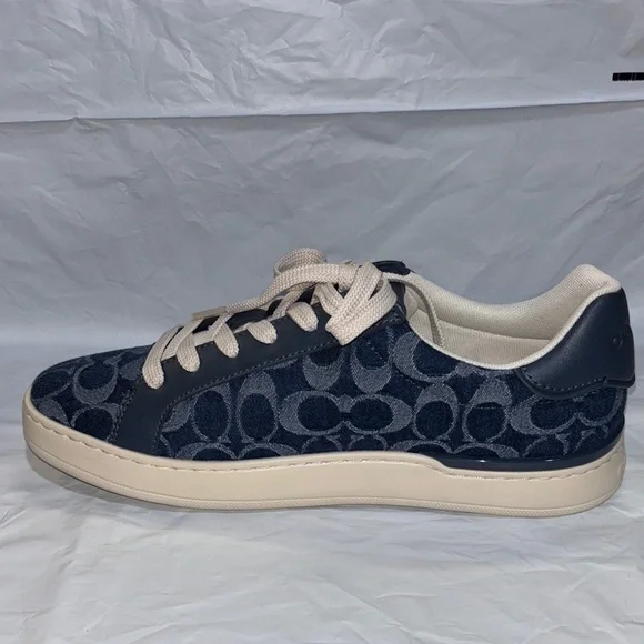NEW COACH Lowline Signature C Denim Sneakers Size 10B Casual Comfort Light - Picture 6 of 8